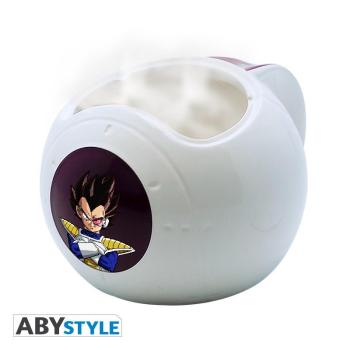 DRAGON BALL - 3D Becher "Vegeta Spaceship"  Dieser Dragon Ball 3D Becher stellt das Schiff dar, mit dem die saiyajin im Weltraum reisen. Gießen Sie Ihr heißes Getränk ein, damit Sie Vegeta erscheinen lassen!